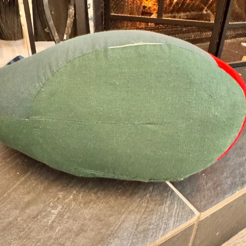 Vintage Christmas Duck Green and Red Door Stopper Festive‎ Plaid Holiday Decor